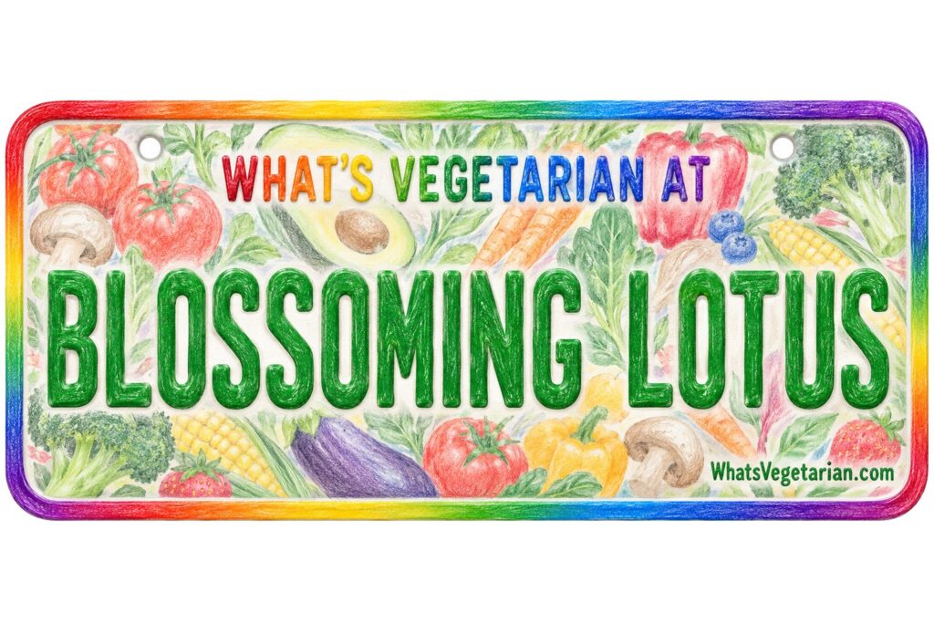 What's Vegetarian at Blossoming Lotus? license plate featured image