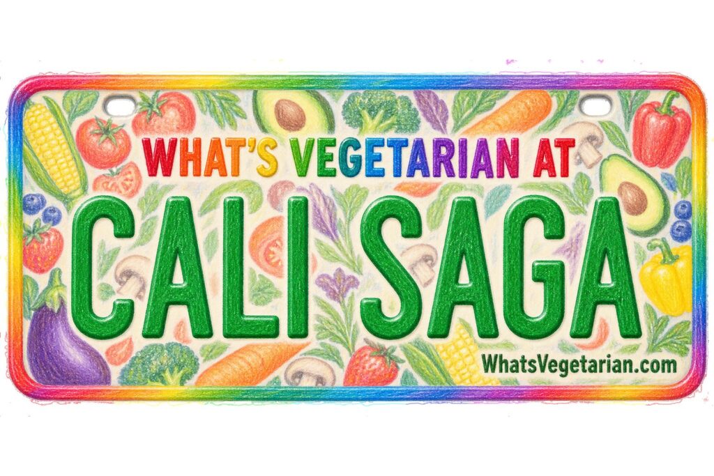 What's Vegetarian at Cali Saga? license plate featured image
