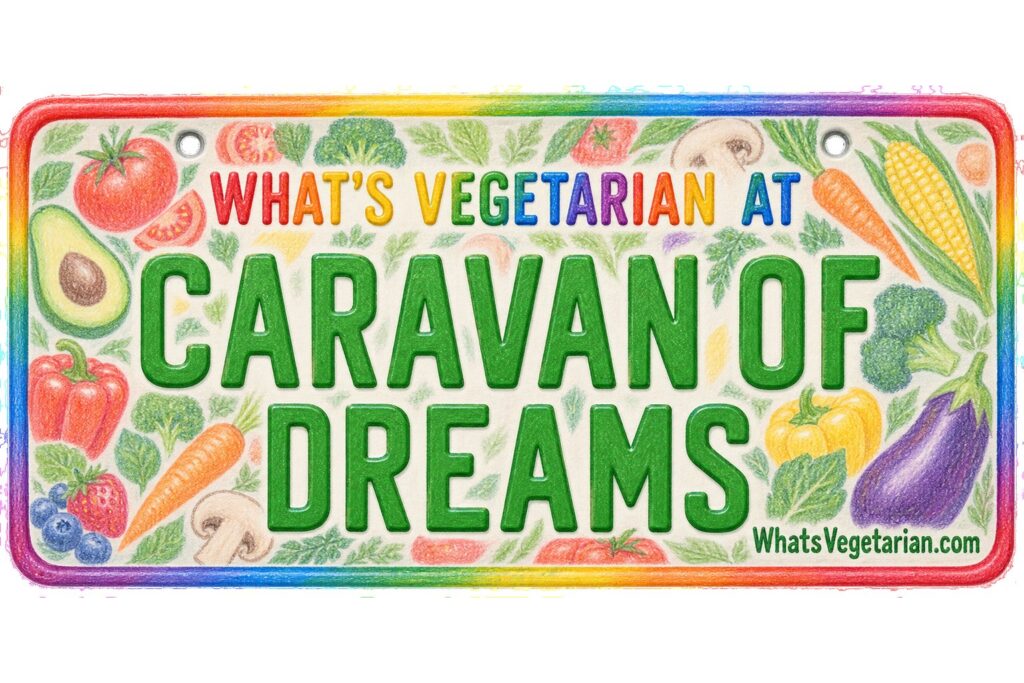 What's Vegetarian at Caravan of Dreams? license plate featured image
