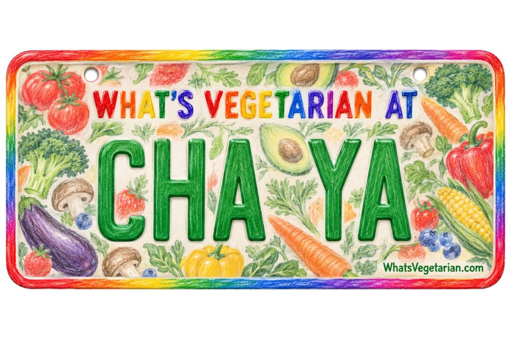 What's Vegetarian at Cha Ya? license plate featured image