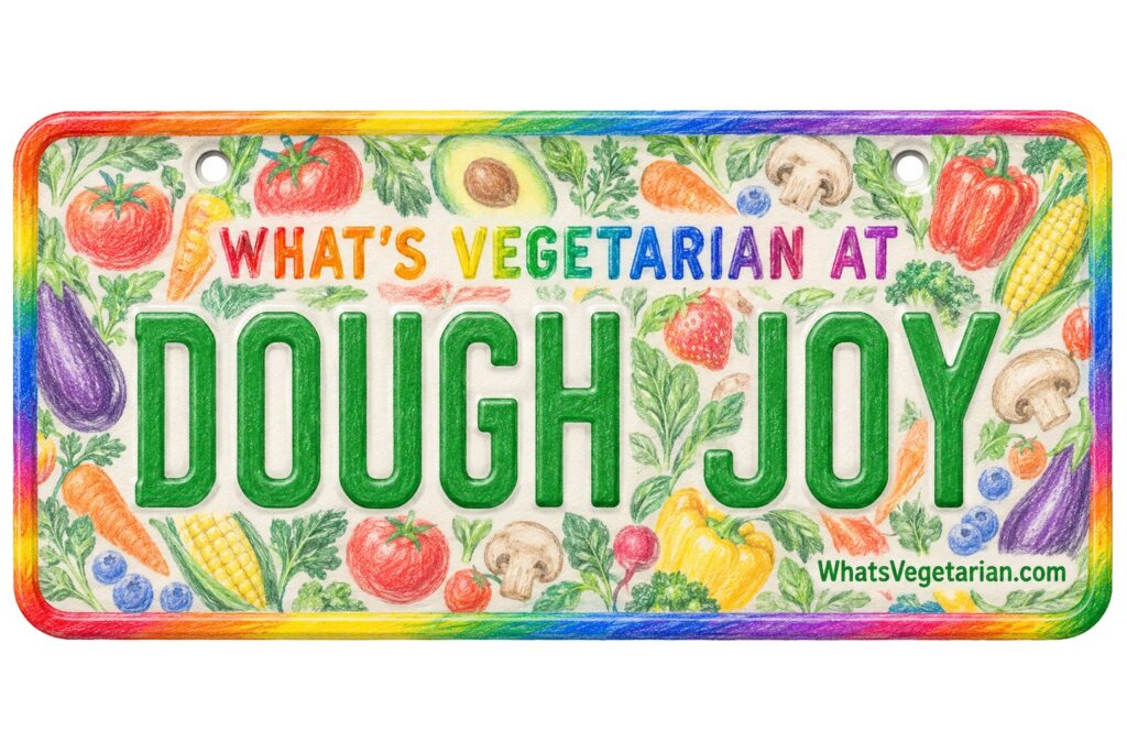 What's Vegetarian at Dough Joy? license plate featured image