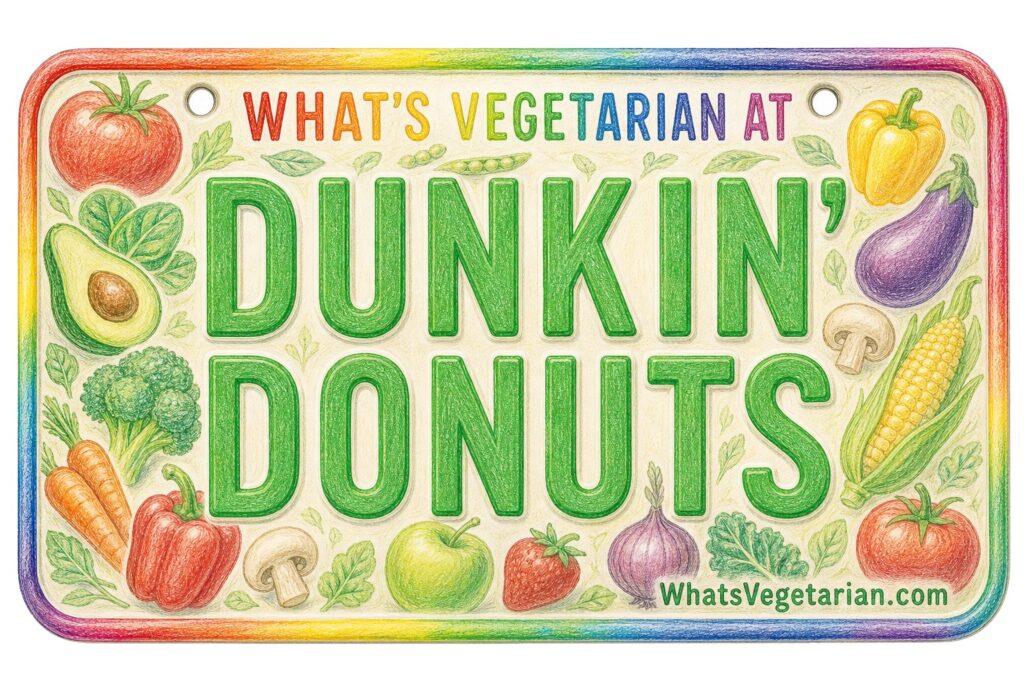 What's Vegetarian at Dunkin' Donuts? license plate featured image
