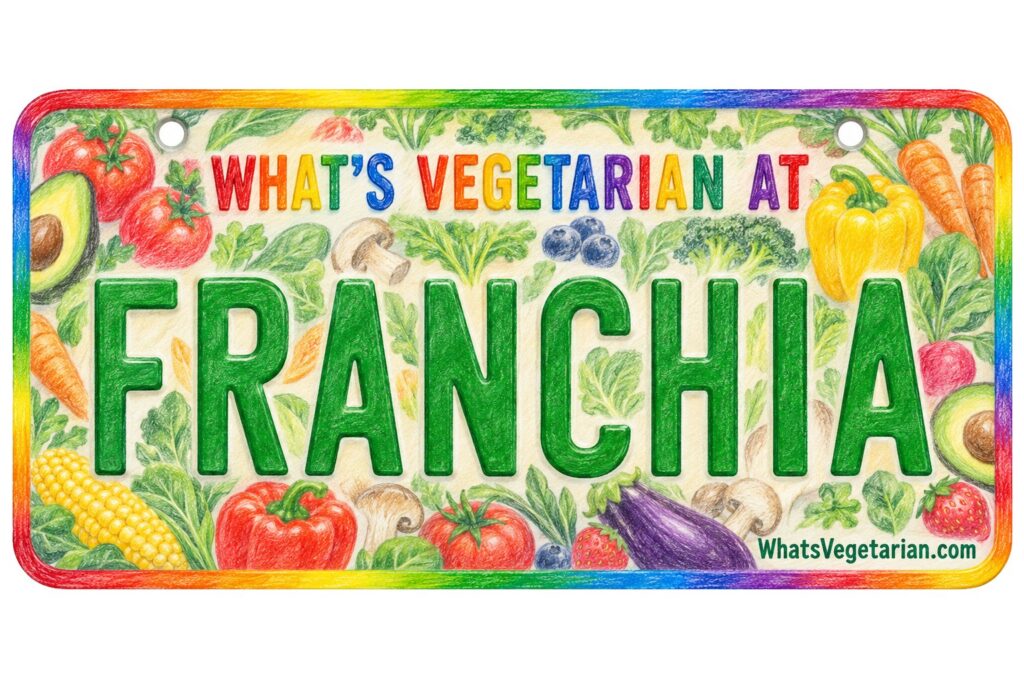 What's Vegetarian at Franchia? license plate featured image
