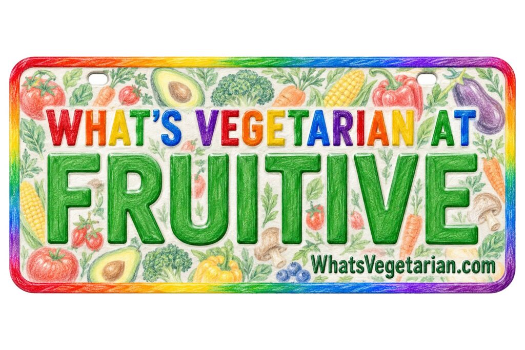 What's Vegetarian at Fruitive? license plate featured image