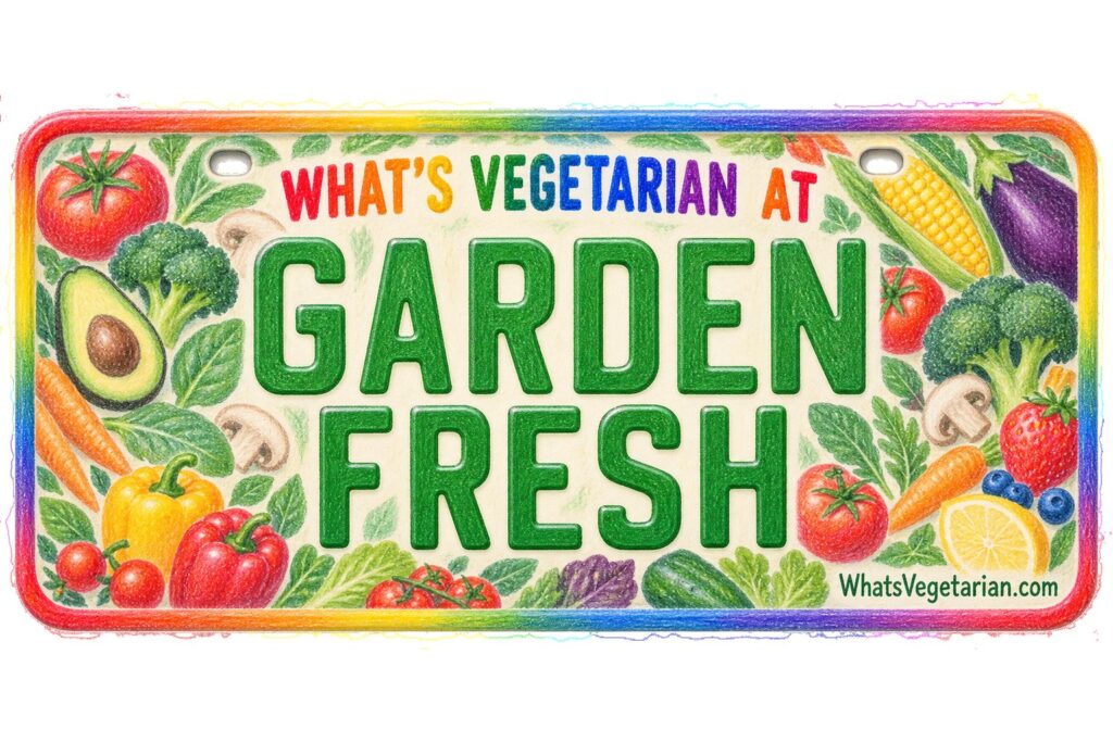 What's Vegetarian at Garden Fresh? license plate featured image