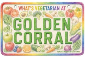 What's Vegetarian at Golden Corral? License Plate Graphic