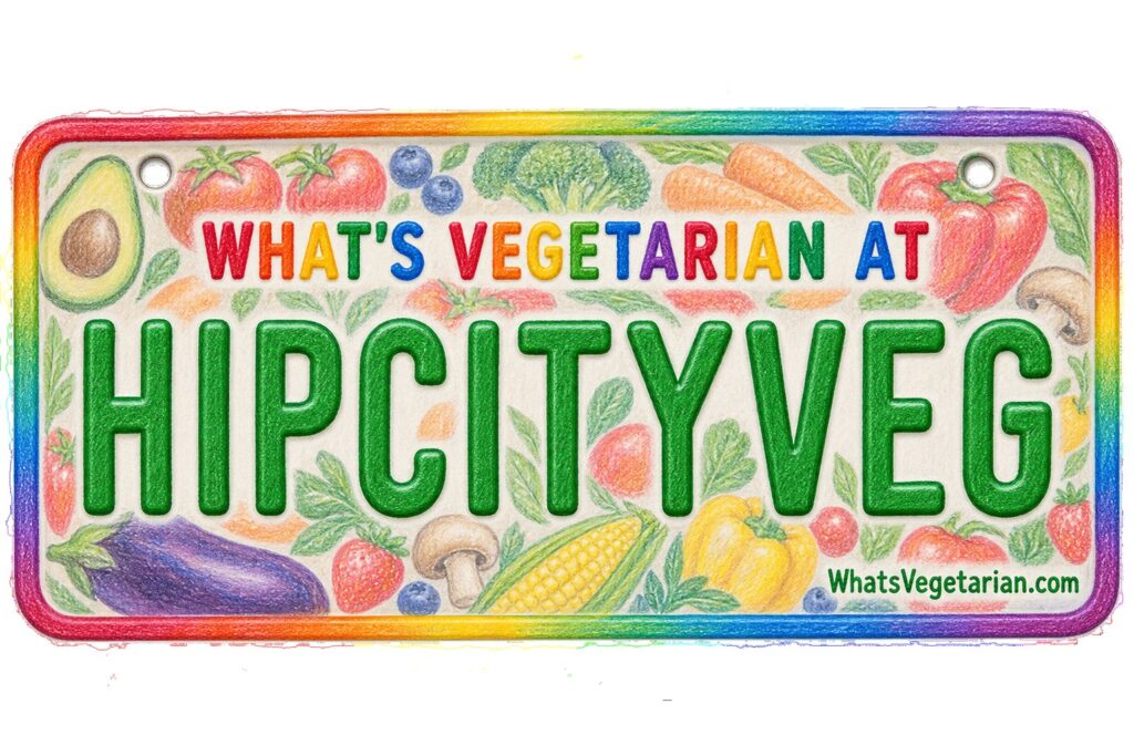 What's Vegetarian at HipCityVeg? license plate featured image