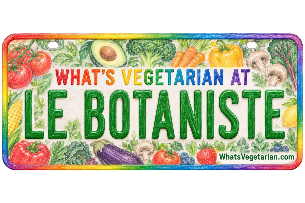 What's Vegetarian at Le Botaniste? license plate featured image