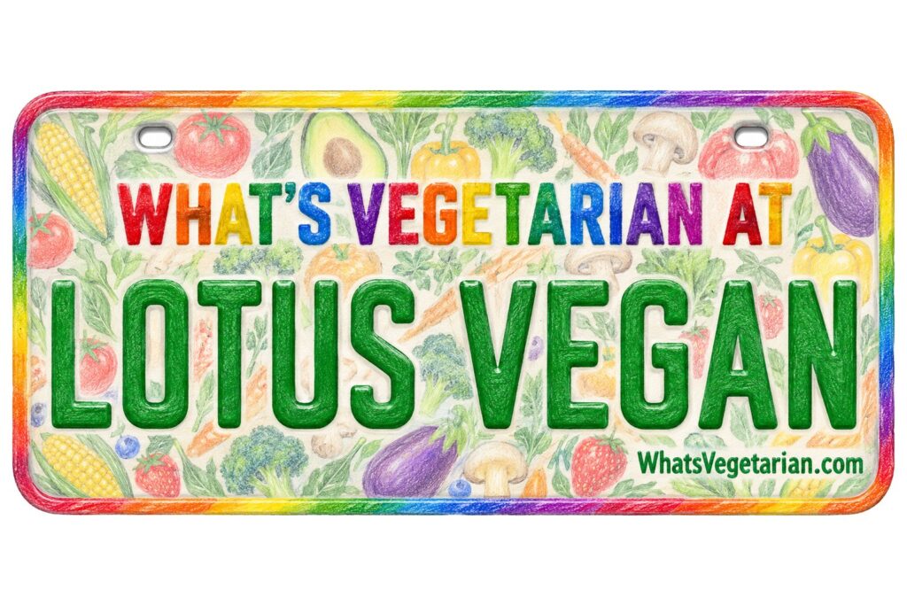 What's Vegetarian at Lotus Vegan? license plate featured image