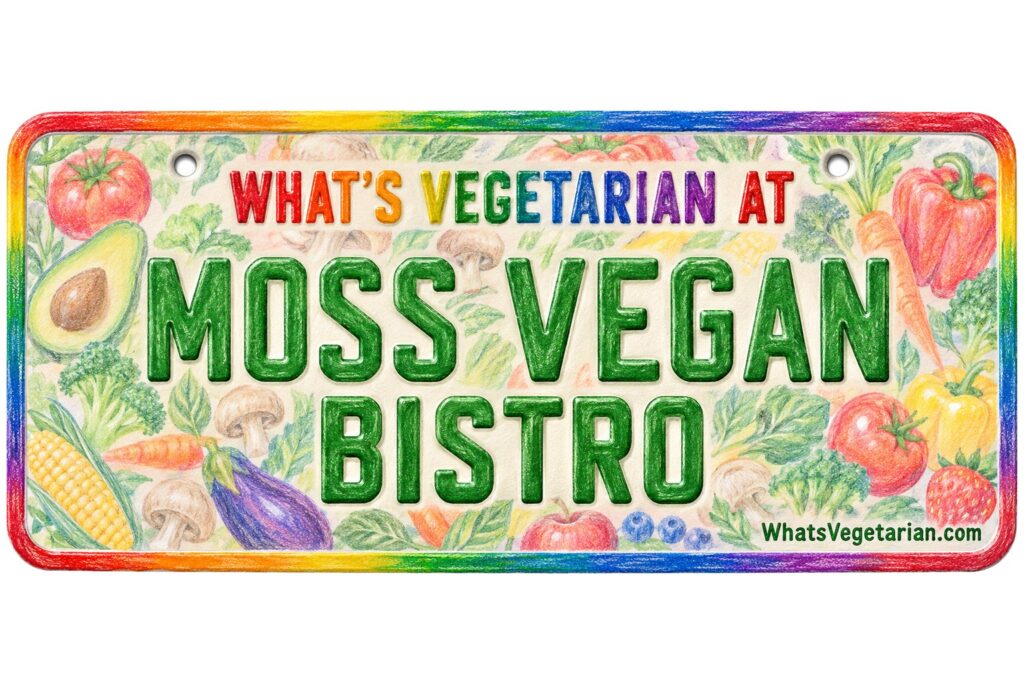 What's Vegetarian at Moss Vegan Bistro? license plate featured image