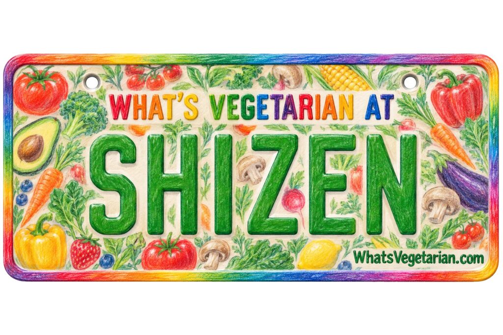 What's Vegetarian at Shizen? license plate featured image