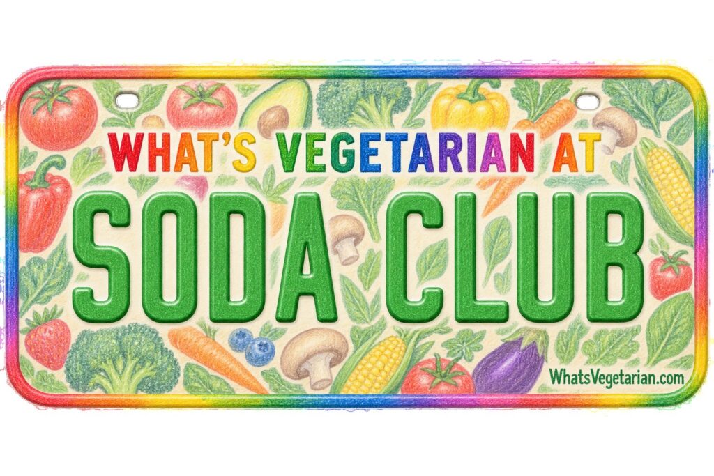 What's Vegetarian at Soda Club? license plate featured image