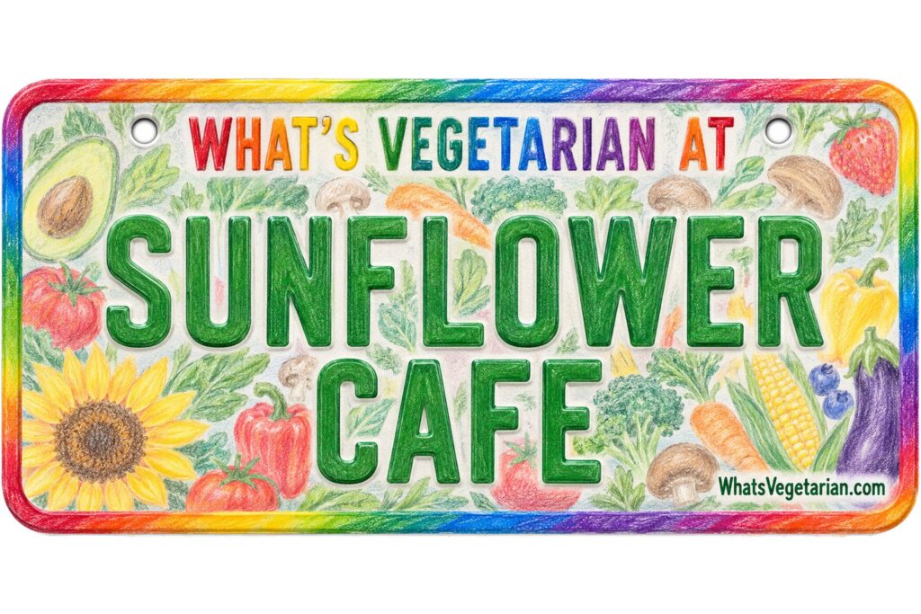 What's Vegetarian at Sunflower Cafe? license plate featured image