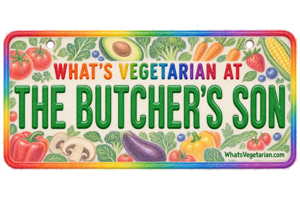 What's Vegetarian at The Butcher's Son? license plate featured image