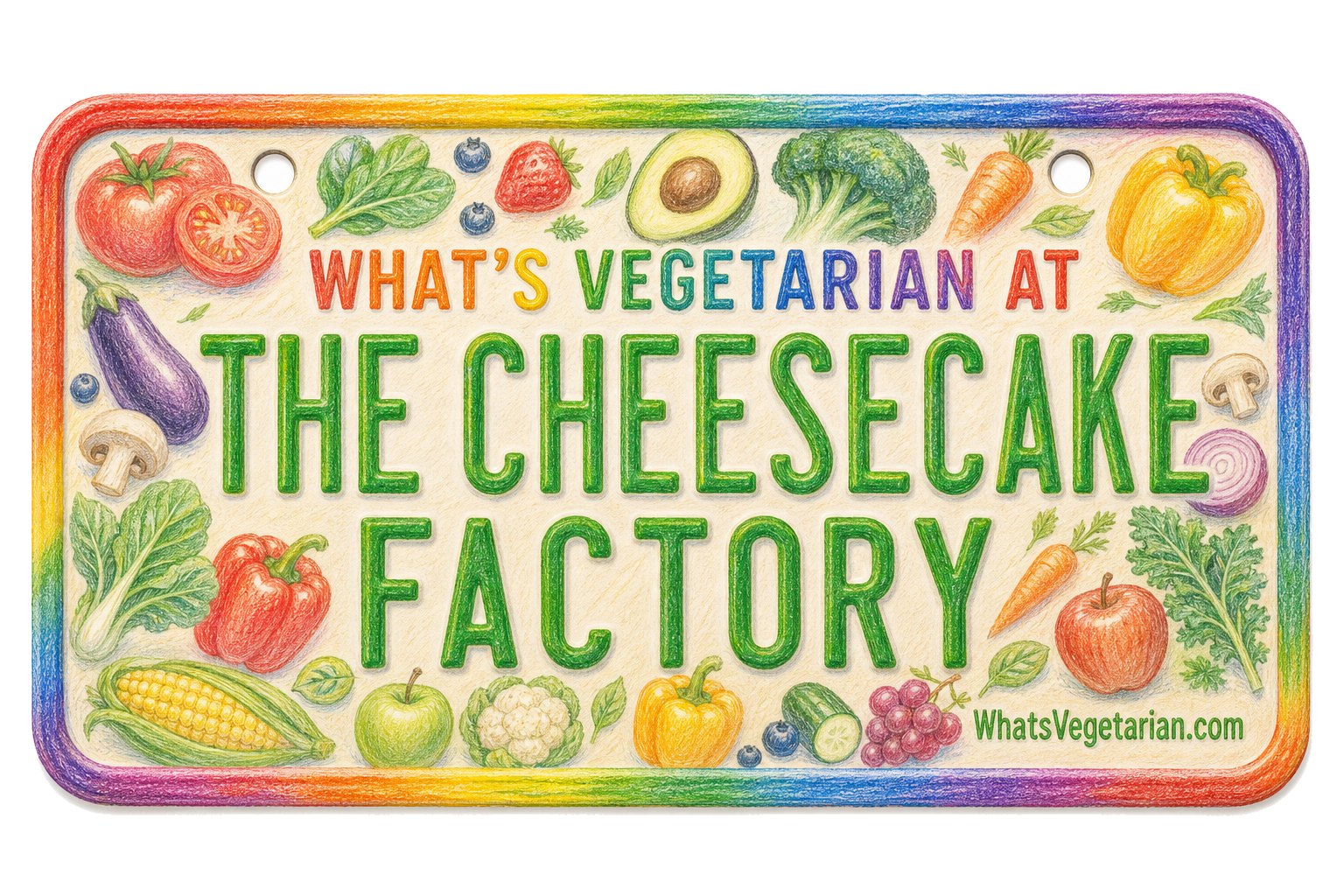 What's Vegetarian at The Cheesecake Factory license plate