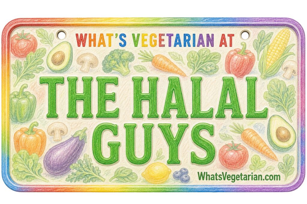 What's Vegetarian at The Halal Guys? license plate featured image