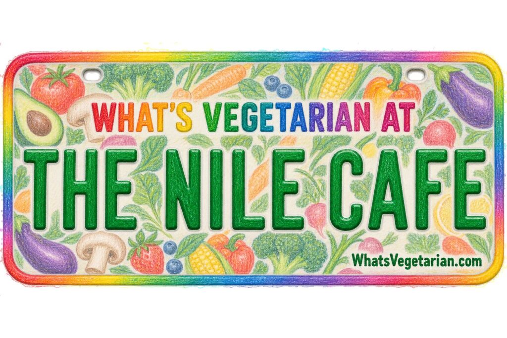 What's Vegetarian at The Nile Cafe? license plate featured image