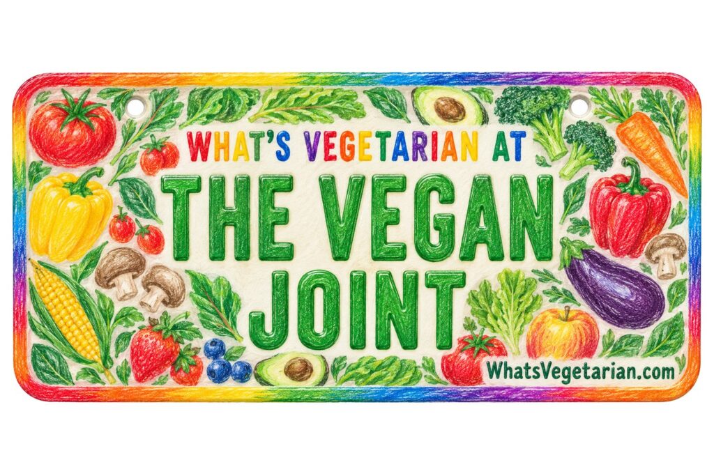 What's Vegetarian at The Vegan Joint? license plate featured image