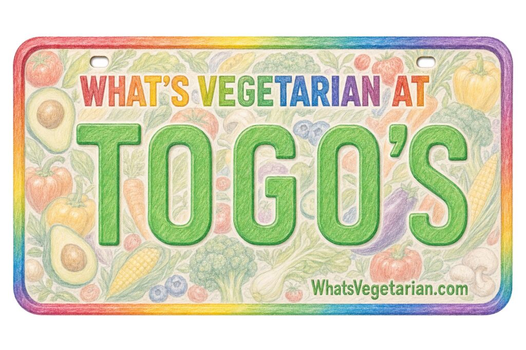 What's Vegetarian at Togo's? license plate featured image