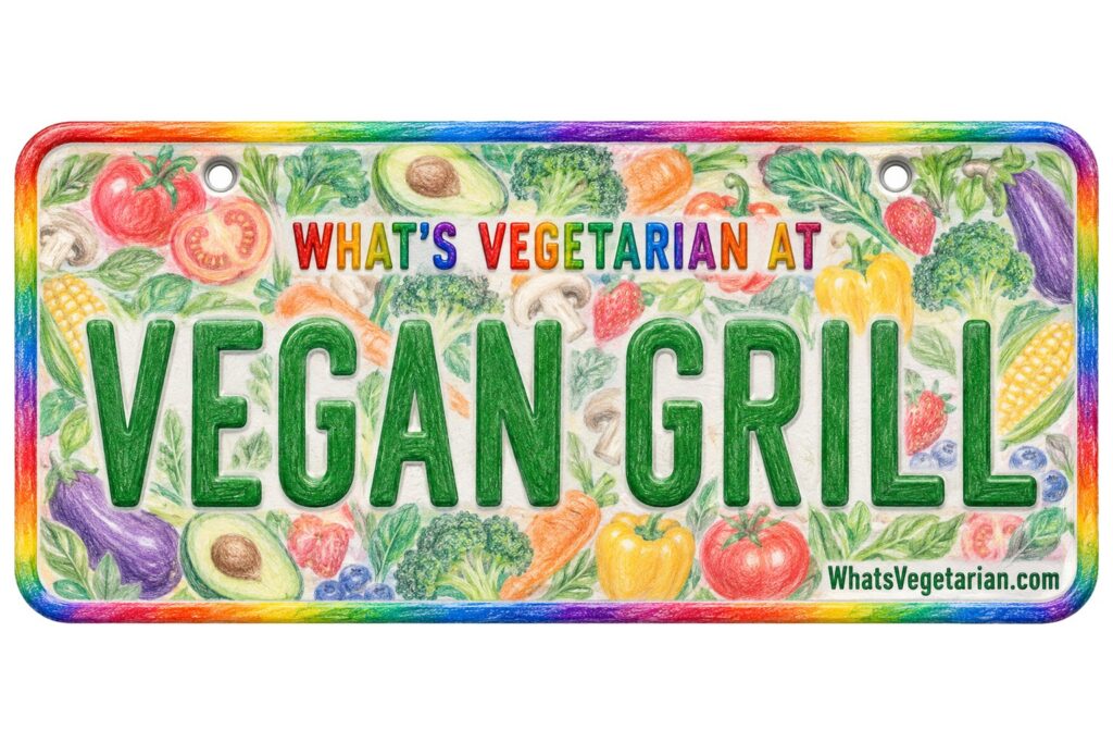 What's Vegetarian at Vegan Grill? license plate featured image