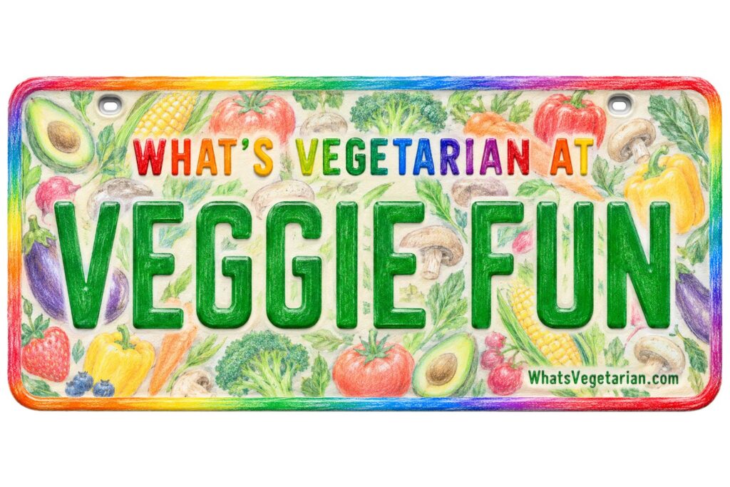 What's Vegetarian at Veggie Fun? license plate featured image