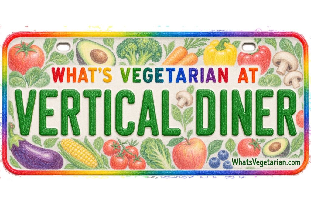 What's Vegetarian at Vertical Diner? license plate featured image