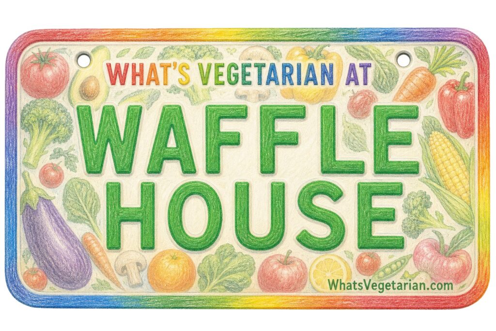 What's Vegetarian at Waffle House? license plate featured image
