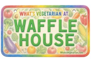 What's Vegetarian at Waffle House? License Plate Featured Image