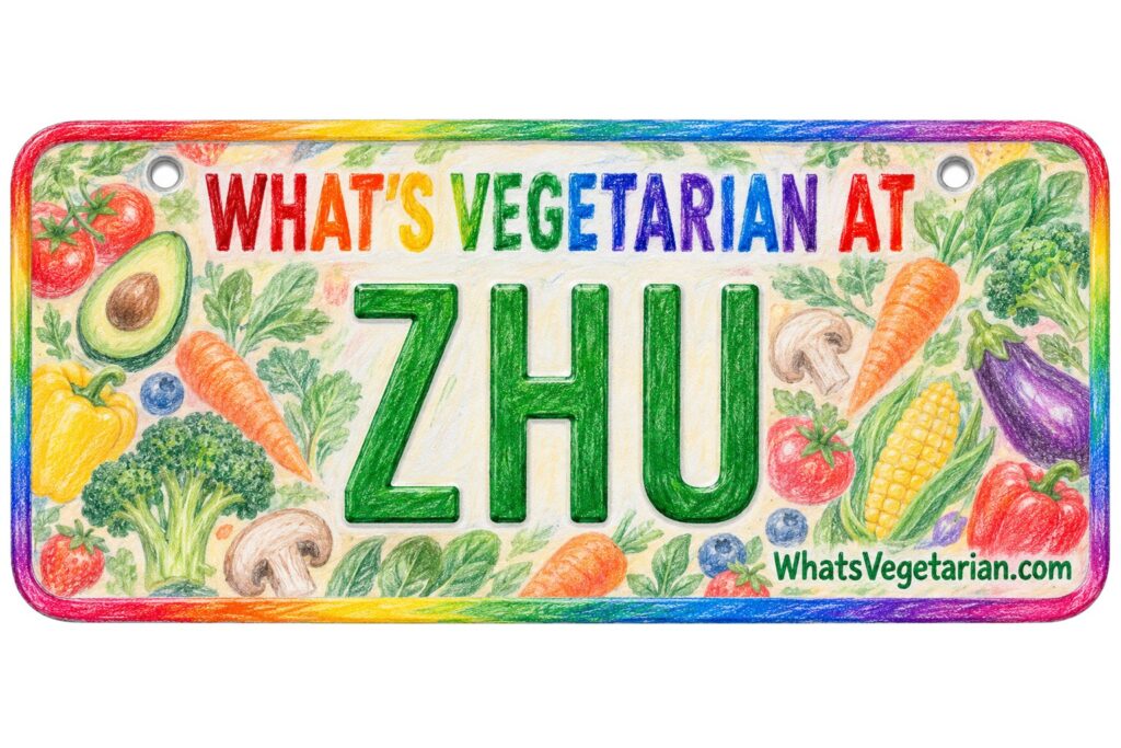 What's Vegetarian at Zhu? license plate featured image