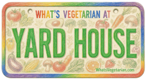Yard House vegetarian options license plate graphic