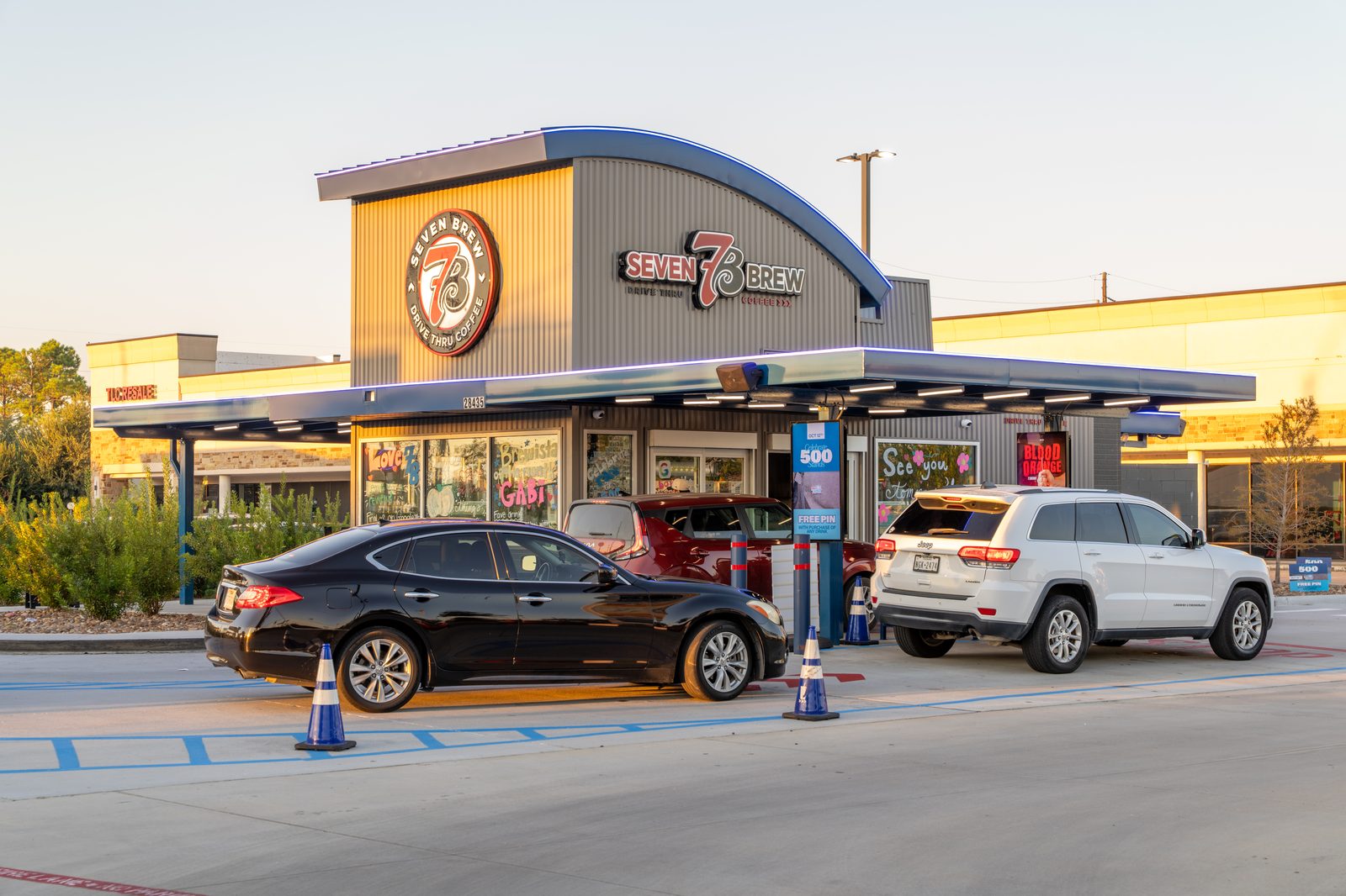7 Brew drive-thru location where you can order 7 brew vegetarian options