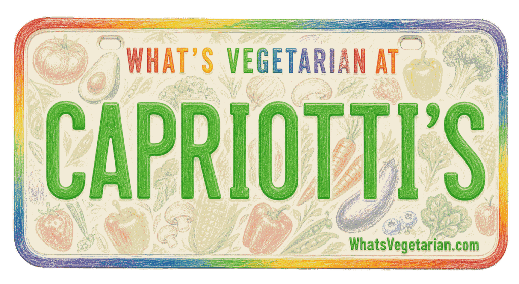 Capriotti's vegetarian options license plate graphic
