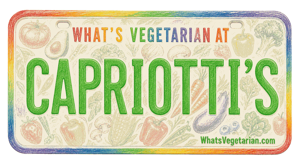 Capriotti's vegetarian options license plate graphic