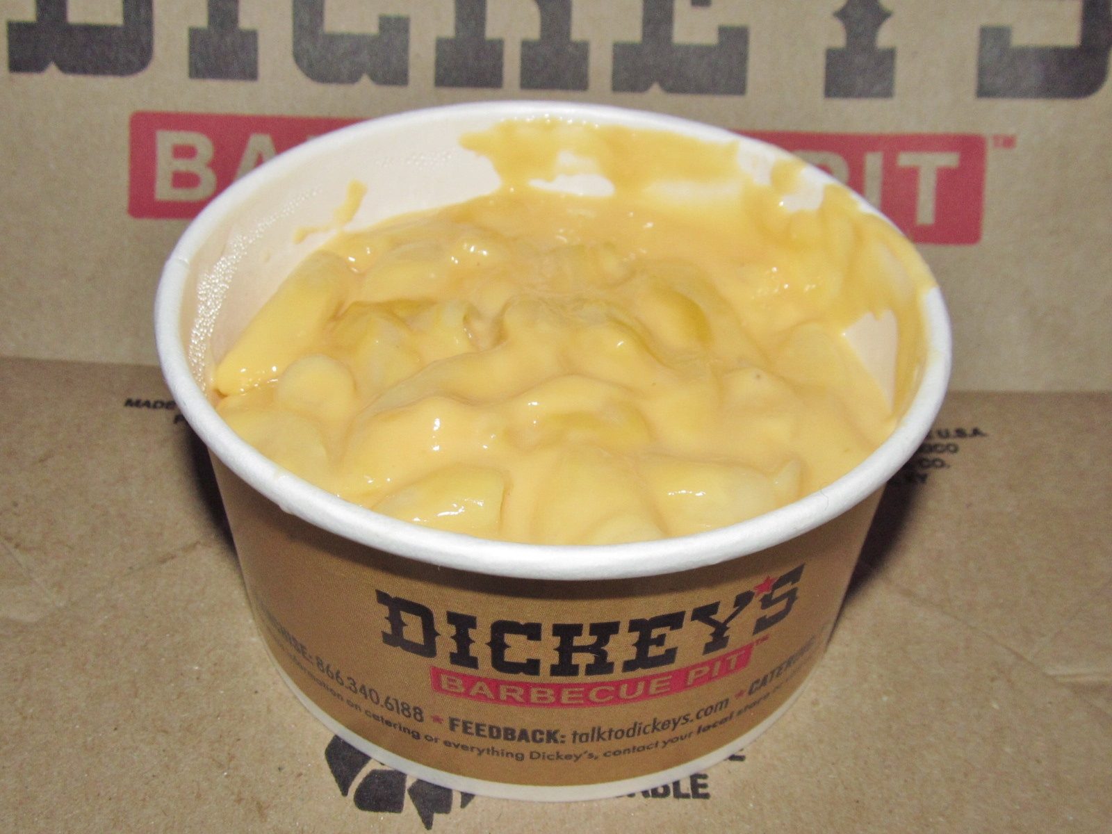 Mac and cheese, one of the Dickey's Barbecue Pit vegetarian options for sides