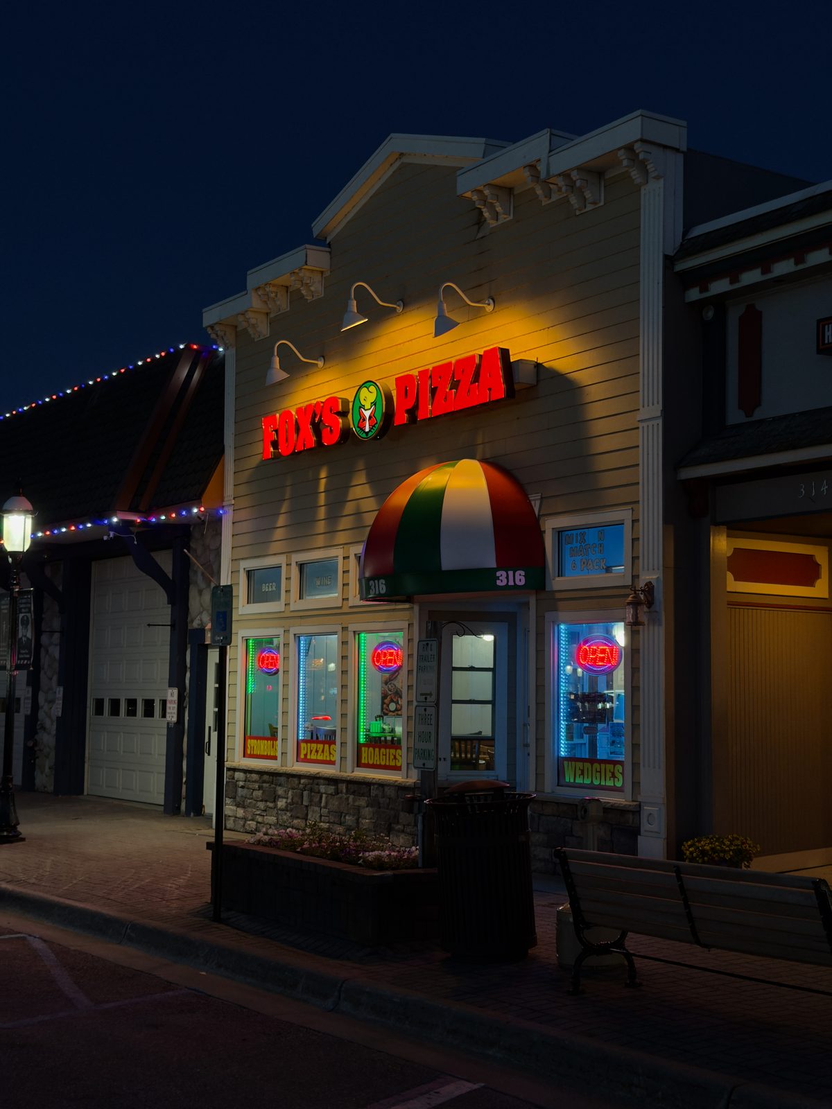 Fox's Pizza Den vegetarian options include the Veggie Pizza, pictured here at a storefront in Michigan