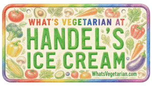 Handel's ice cream vegetarian options license plate graphic