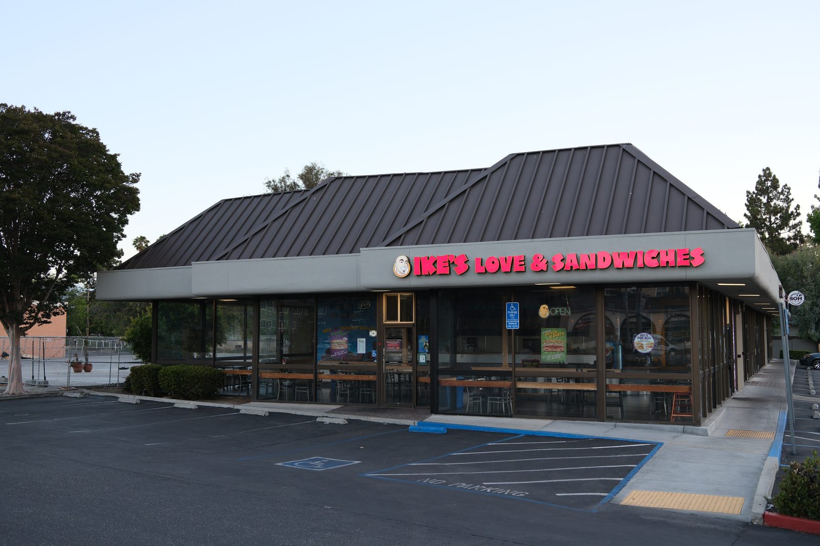 Ike's Love and Sandwiches storefront on West El Camino Real in Sunnyvale, California