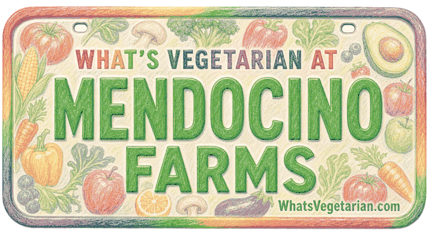Mendocino Farms vegetarian options license plate graphic