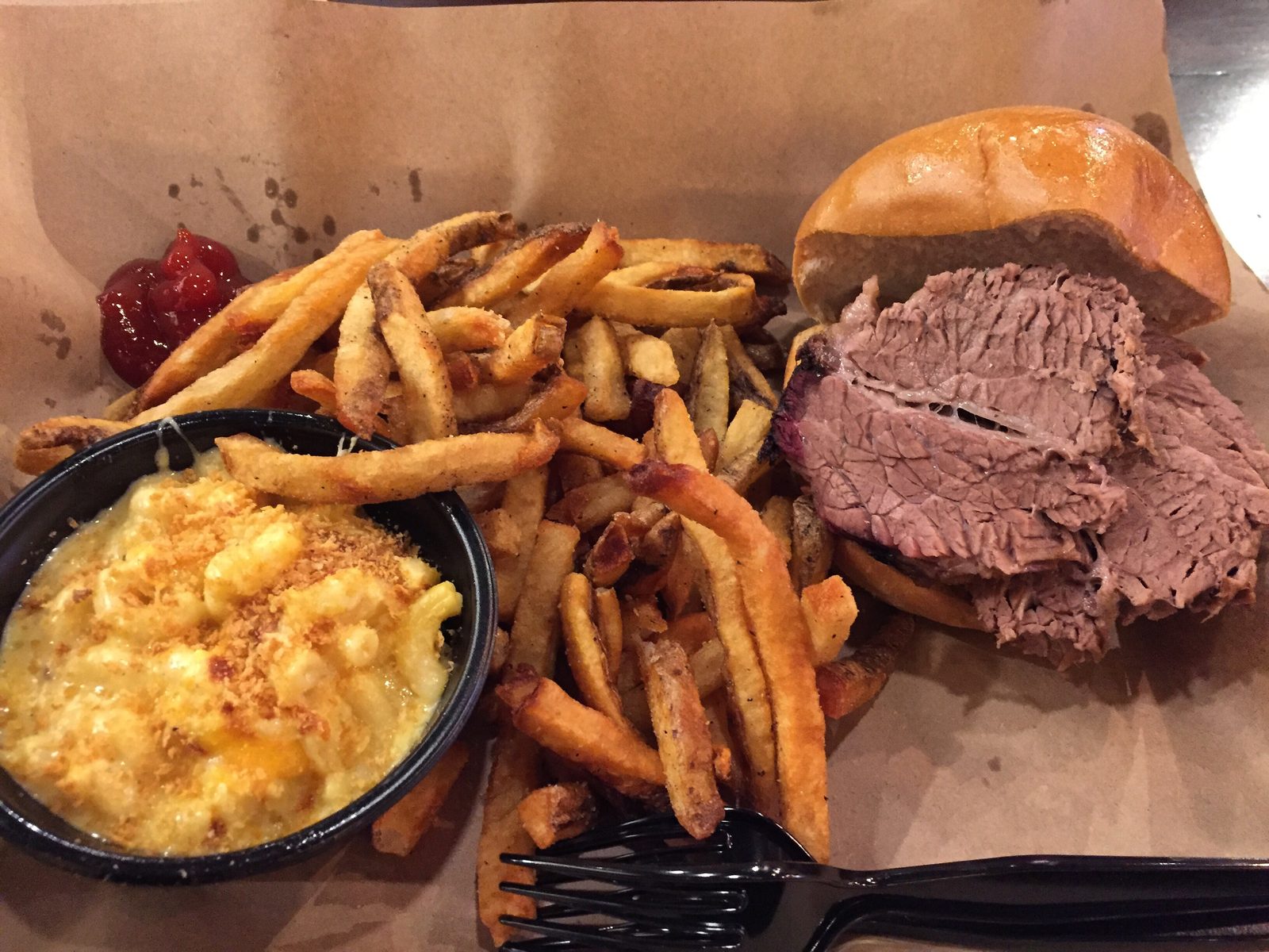 Mission BBQ vegetarian options including sides and salad
