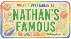 Nathan's Famous vegetarian options license plate graphic