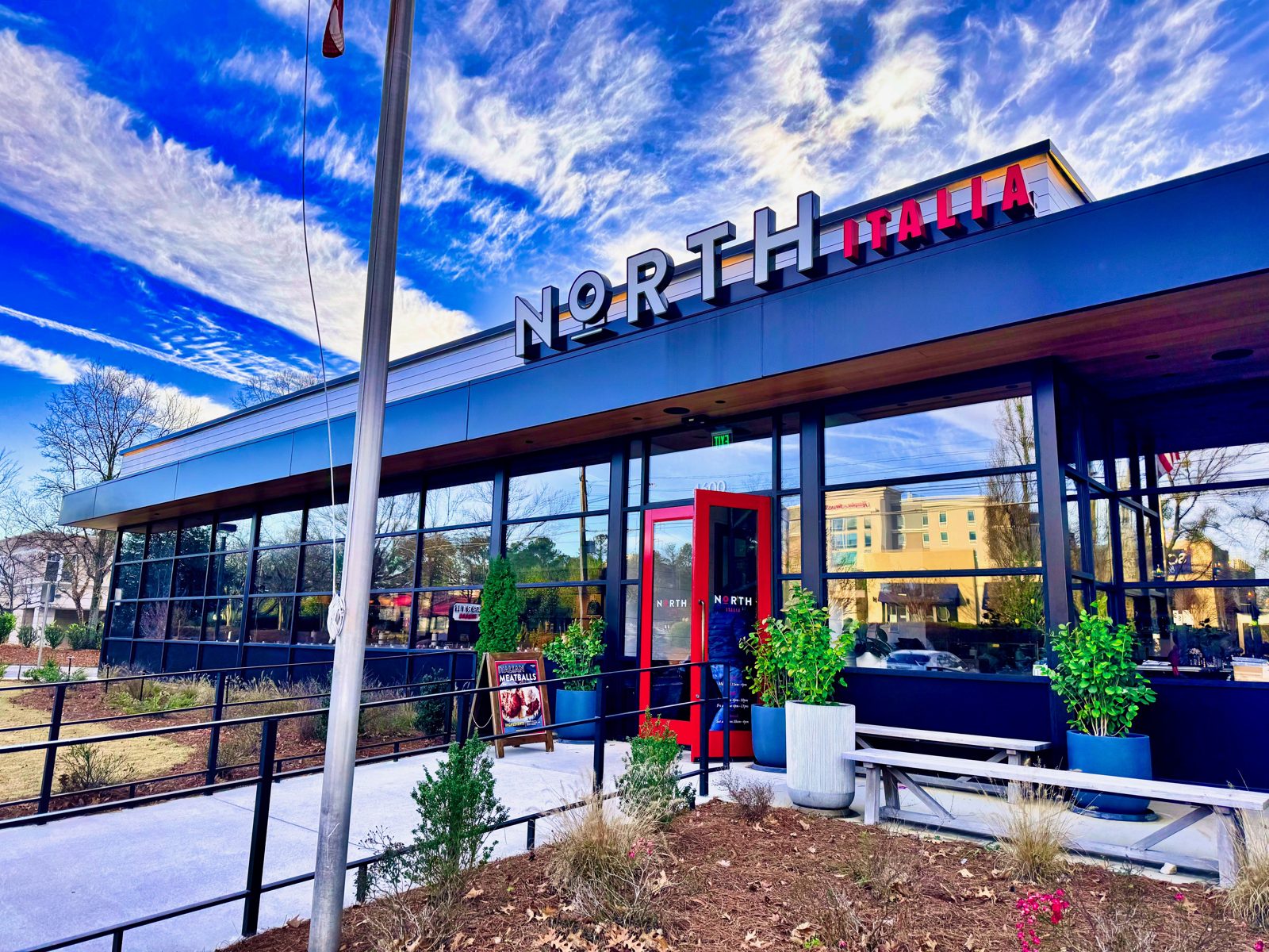 North Italia vegetarian options - exterior of a North Italia restaurant in Dunwoody, Georgia
