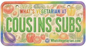 Cousins Subs vegetarian options guide graphic from WhatsVegetarian.com