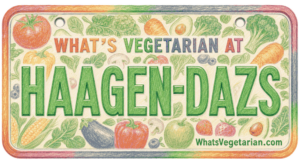 Haagen-Dazs vegetarian options license plate graphic