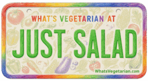 What's Vegetarian at Just Salad license plate graphic