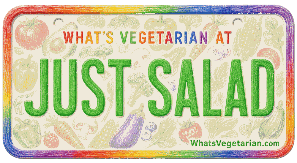 What's Vegetarian at Just Salad license plate graphic
