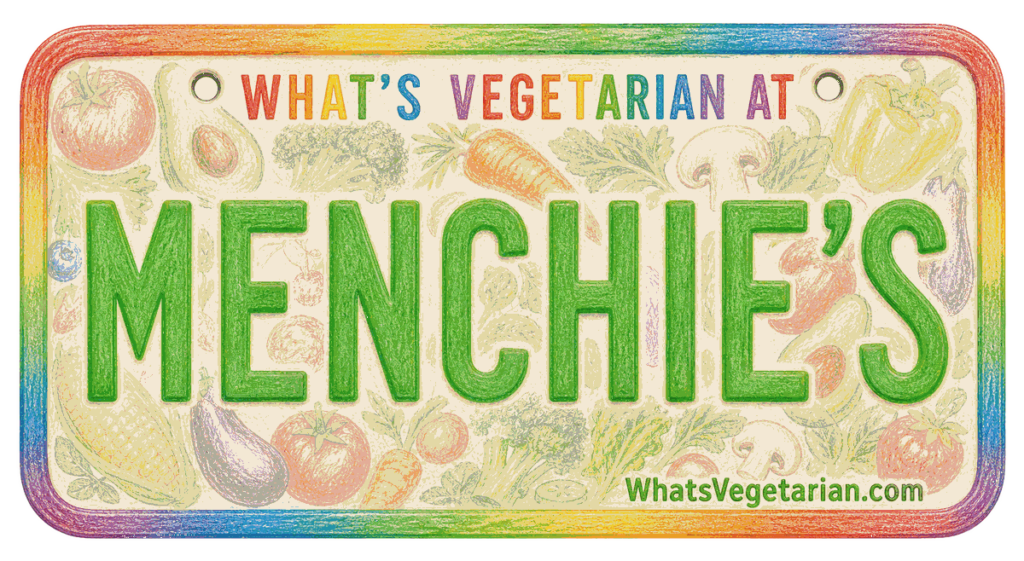 What's Vegetarian at Menchie's license plate graphic