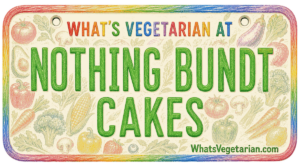 What's Vegetarian at Nothing Bundt Cakes license plate graphic