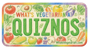 Quiznos vegetarian options license plate graphic