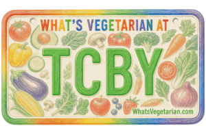 What's Vegetarian at TCBY license plate graphic