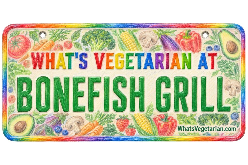 What's Vegetarian at Bonefish Grill? license plate featured image